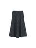 Ge Ming French Retro High-Waisted Diamond Pattern Women's Winter A-line Skirt Y3718F