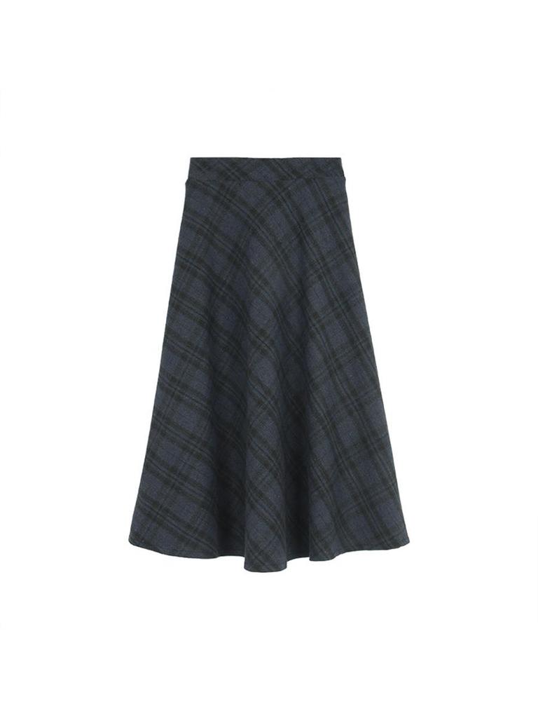 Ge Ming French Retro High-Waisted Diamond Pattern Women's Winter A-line Skirt Y3718F