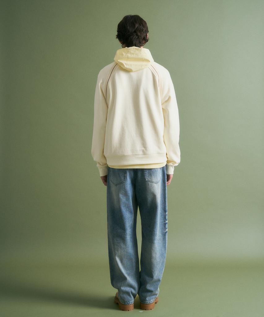 Seteo Lawton Half Zip-Up Sweatshirt Cream