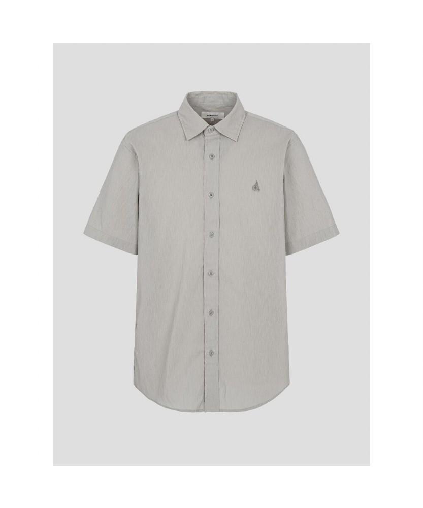 Binpolmen Solid Short Sleeve Shirt Light Gray
