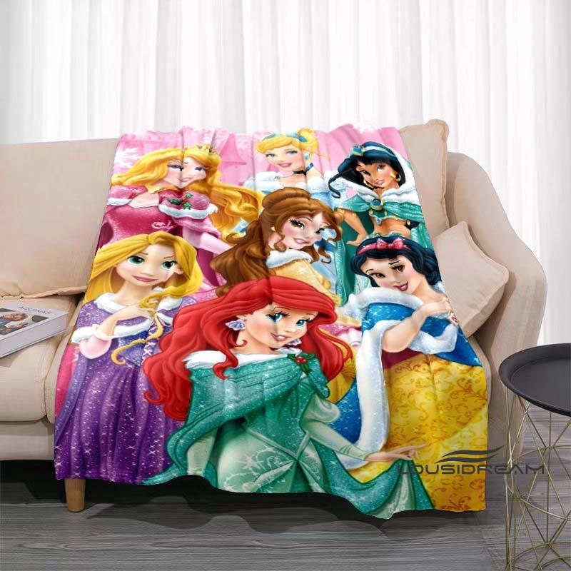 2026 Neue Disney Prinzessin Bedruckte Decke, Cartoon Flanell, Flauschige und Weiche Decke für Erwachsene und Kinder, Plüsch Sofa Bett, Auto
