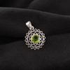 Natural Peridot Gemstone 925 Sterling Silver Jewelry Handmade Tiny Pendant 1.14" CP-30-6