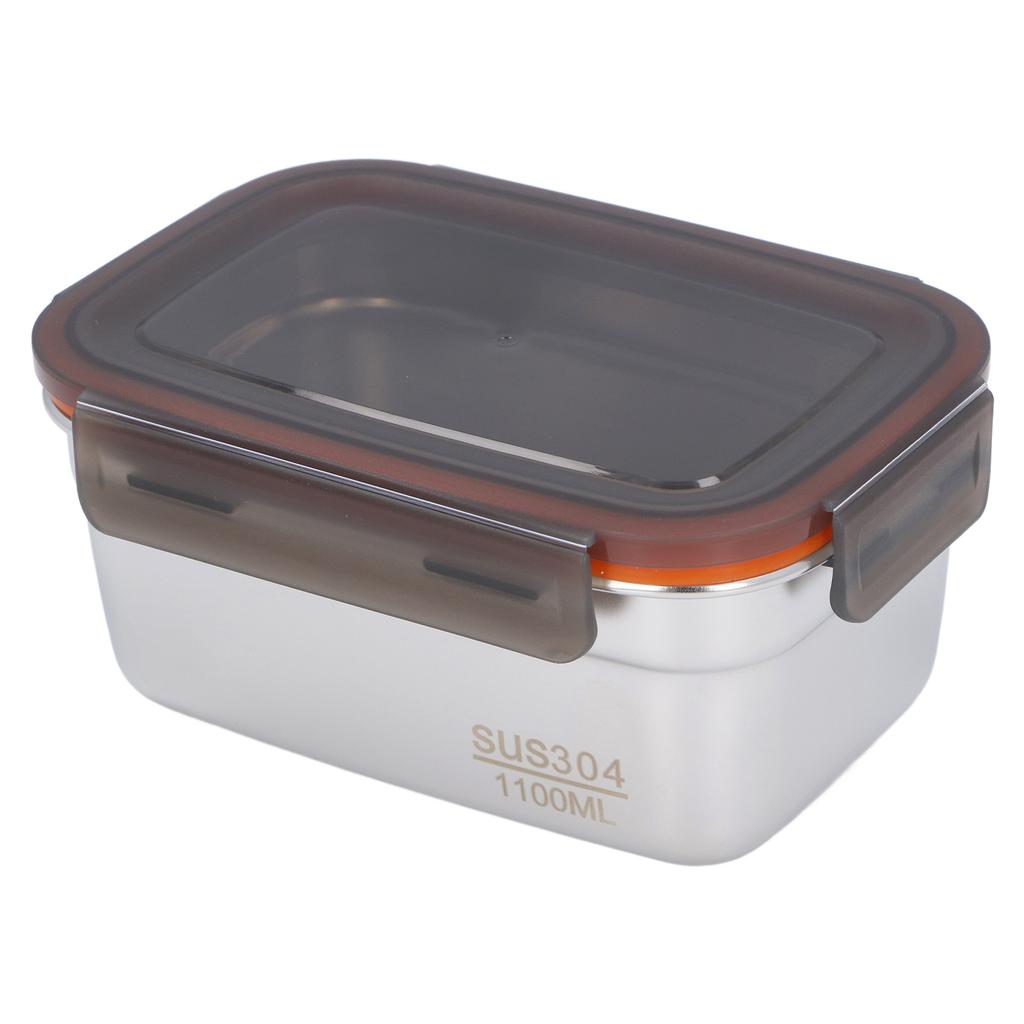 Stainless Steel Food Storage Container Multipurpose Safe Eco Friendly Leakproof Rectangular Food Storage Box for Home Travel