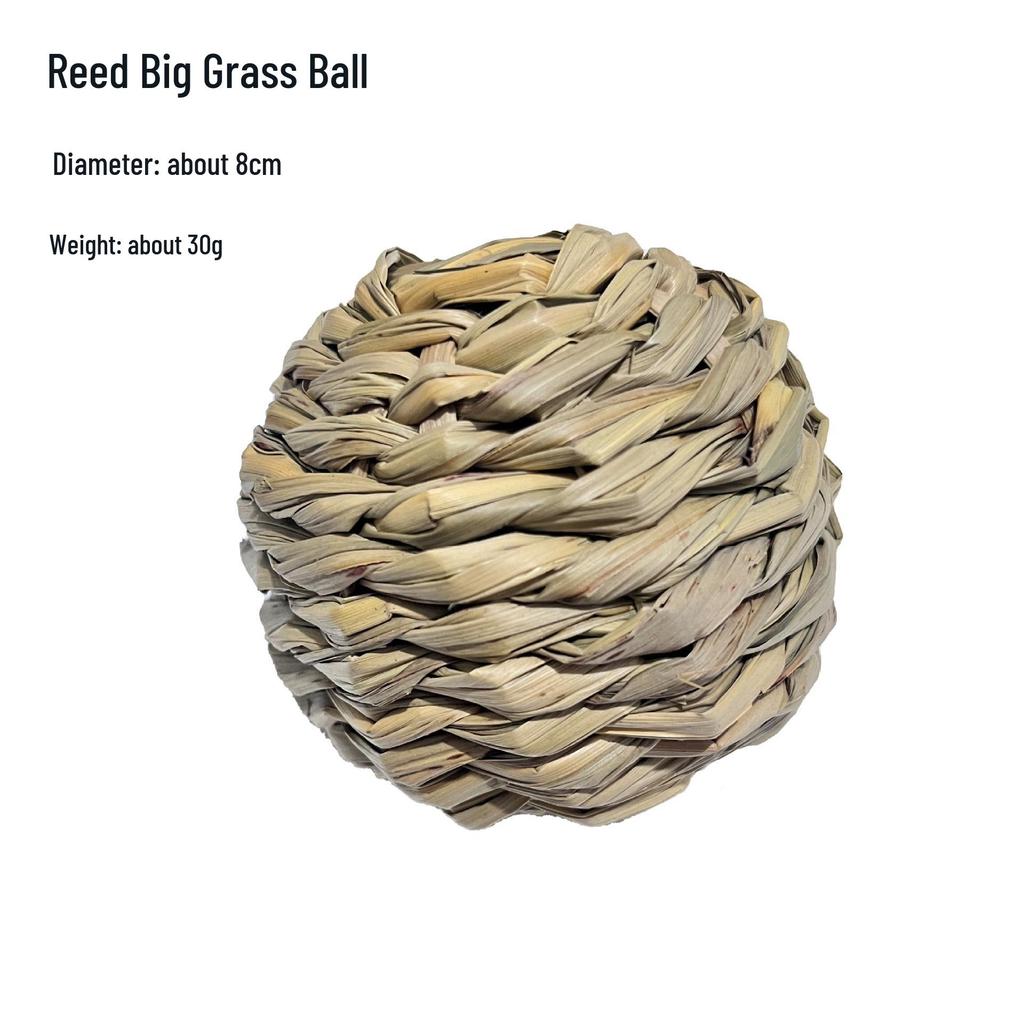 Natural Handmade Woven Rattan Teething and Chew Toy for Rabbits, Hamsters, and Chinchillas - Boredom Relief Ball