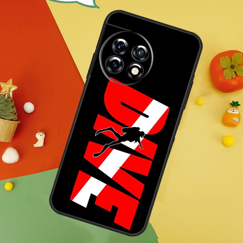 Scuba Diver Diving Back Case For OnePlus 15 13R 13 13T 12 12R 11 10 10T 8T Nord CE 5 2 3 4 Lite N20 N30 Cover