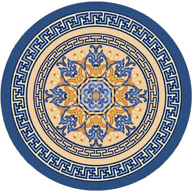 Ethnische Bohemian-Stil Mandala-Fußmatte für Wohnzimmer Couchtisch Decke für Schlafzimmer Nachttisch von Hotel und Pension Teppich