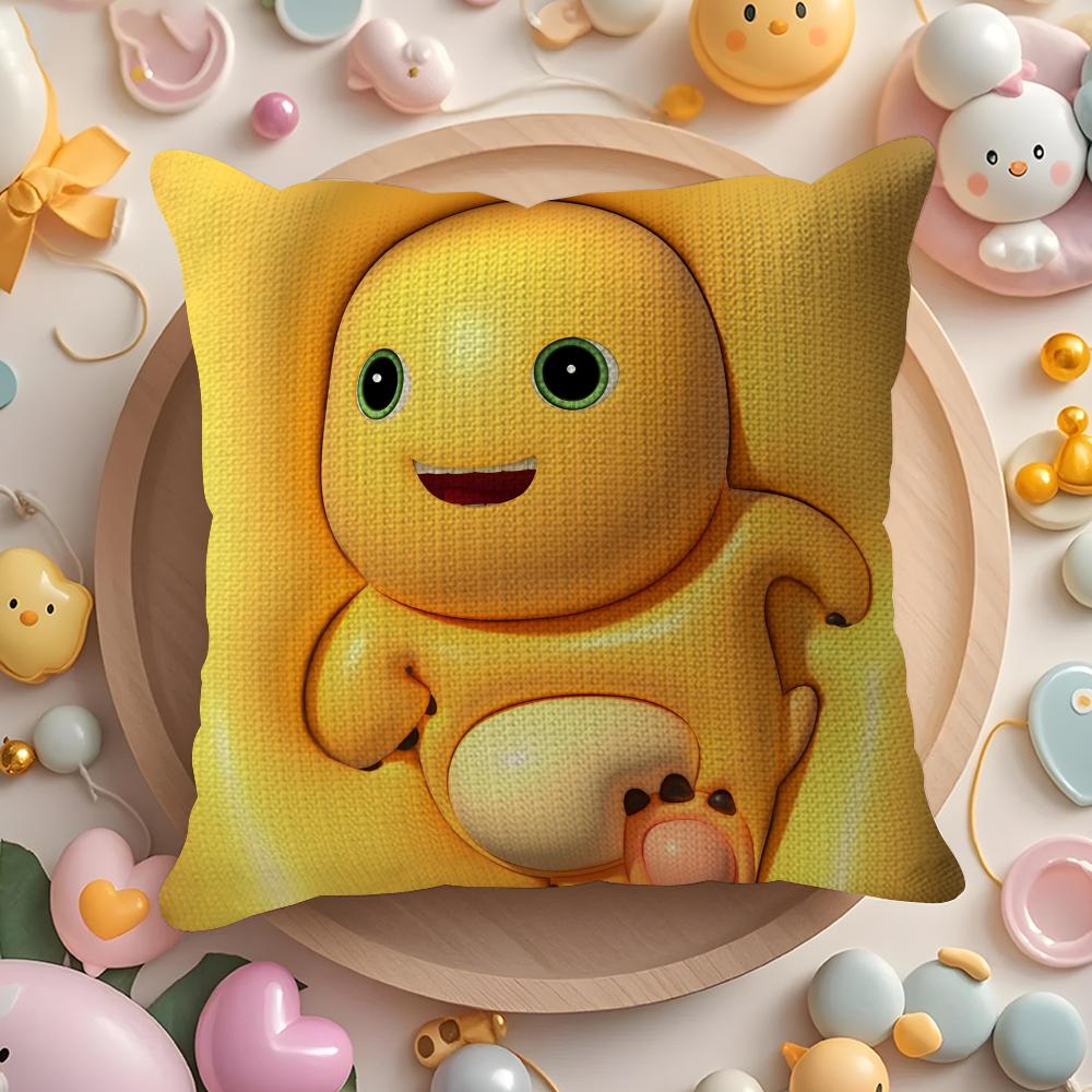 Cartoon Dinosaur Character N-Nailoong Pillow Case Sofa Living Room Bedroom Headboard Backrest Cushion Square Cushion