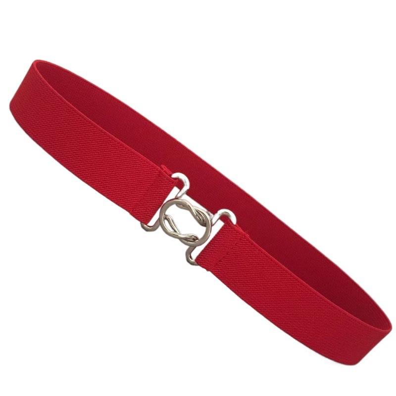 Wide Stylish Womens Elastic Belt For Versatile Outfits In Elegant Color Black