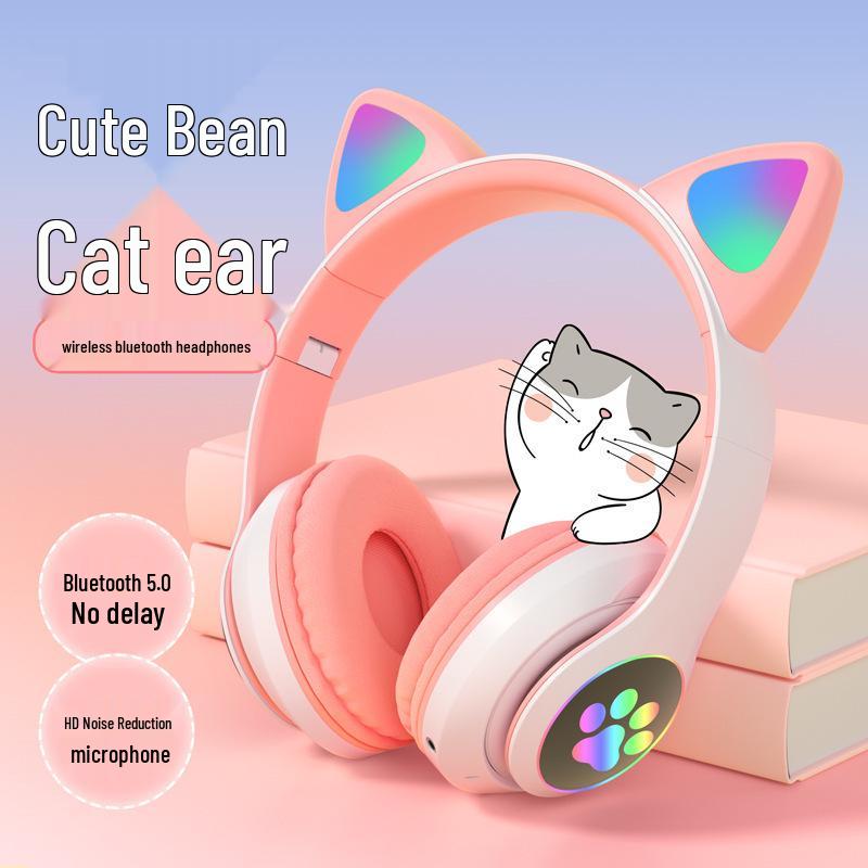 RGB Luminous Cat Ear & Paw Wireless Bluetooth Gaming Headset
