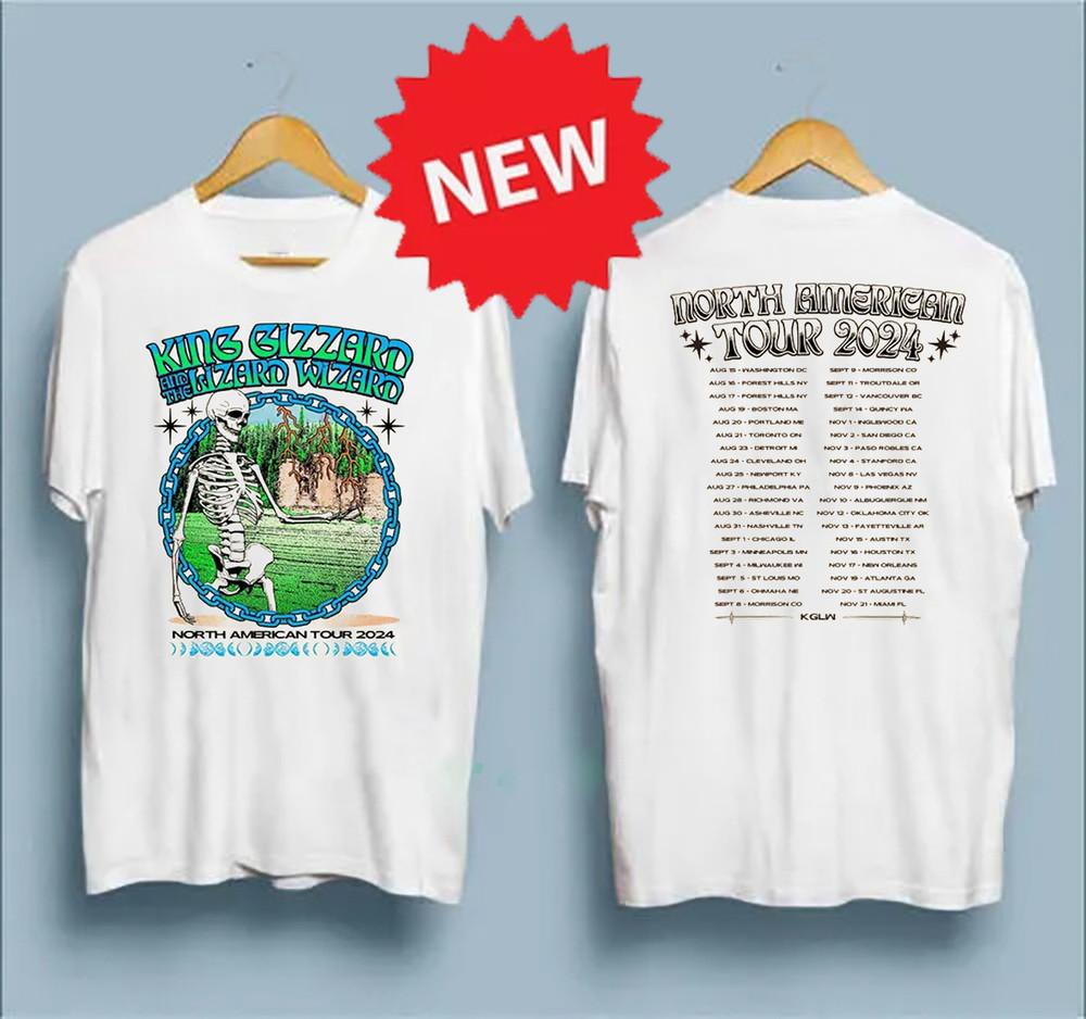 King Gizzard & The Lizard Wizard Tour 2024 T-Shirt For Men Women Tee MC233 Unisex T-Shirt
