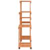 Vidaxl Wheeled Plant Stand, 110X25X101 Cm, Solid Fir Wood