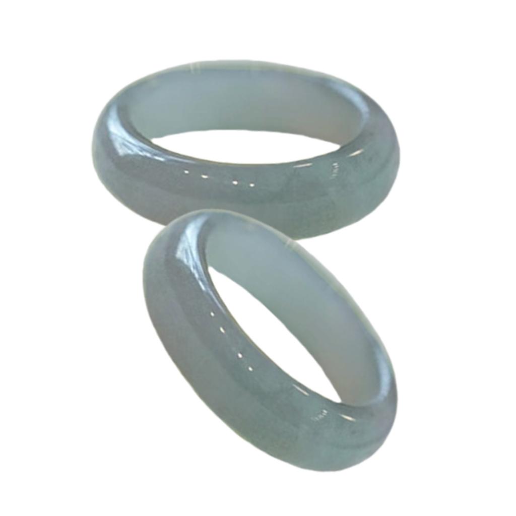 Fashionable Natural Glass Rings Decoration Portable for Women Simple Retro Chinese Styles Holiday Gifts with Gifts Box