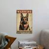 Berger Allemand Chien de Garde Avertissement Panneau Mural en Métal Décor de Garage