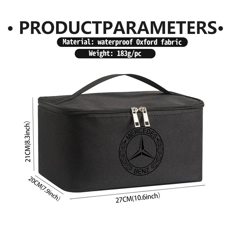 For Benz Travel Cosmetic Organizer Toiletry Case Wash Pouch Zipper Storage Bag AMG W213 W124 W108 W126 Exclusive W204 W222 W205