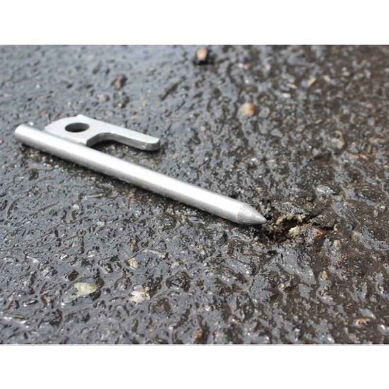 Outdoor Campings Stake Campings Anchors Peg Stainless steels Tent Stake Replacement Yard Lawns Peg with Luminously Rings