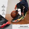 Li Ning Kids Synthetic Leather Comfortable Non-Slip Wear-Resistant Rebound Support Low-Top Basketball Shoes Kids sneaker Black YKBU080-1