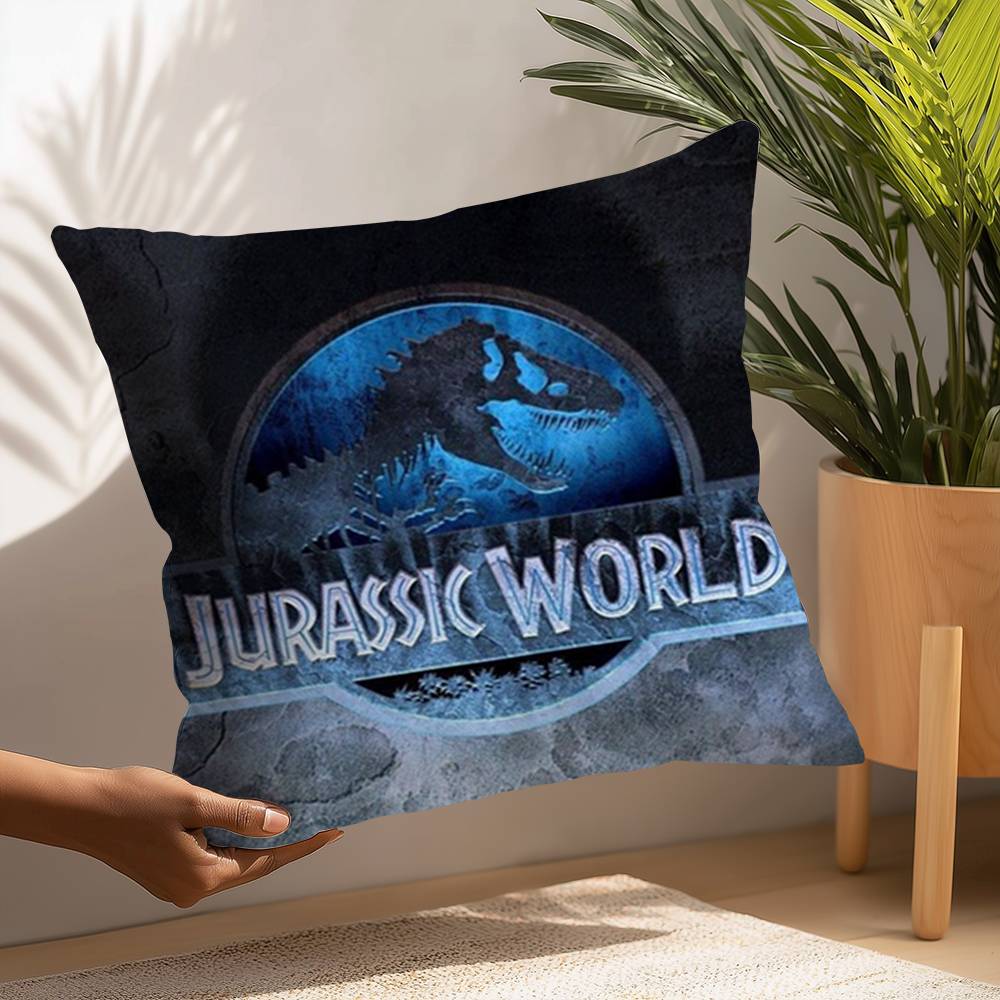 Moive J-Jurassic World Pillow Case Plush Fabric Soft  Pillowcase Double Sided Print Cushion Cover Household Gifts