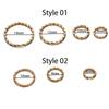 50 Stück/Los Edelstahl Runde Geprägte Biegeringe Verdreht Offen Spaltring Verbinder für Schmuckherstellung Zubehör Bastelbedarf DIY