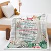Decke 2D Digitaldruck Lammfell Kristallfleece Handgeschriebener Brief Deckenbezug Decke