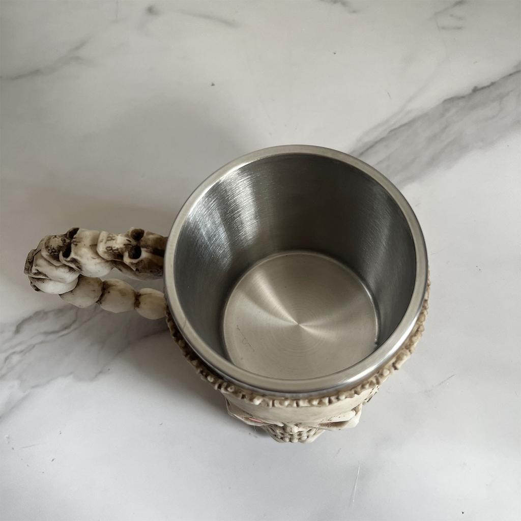 Resin Crafts Simulation Skull Mug Beer Mug Creative Gift Ornament Storage Bucket