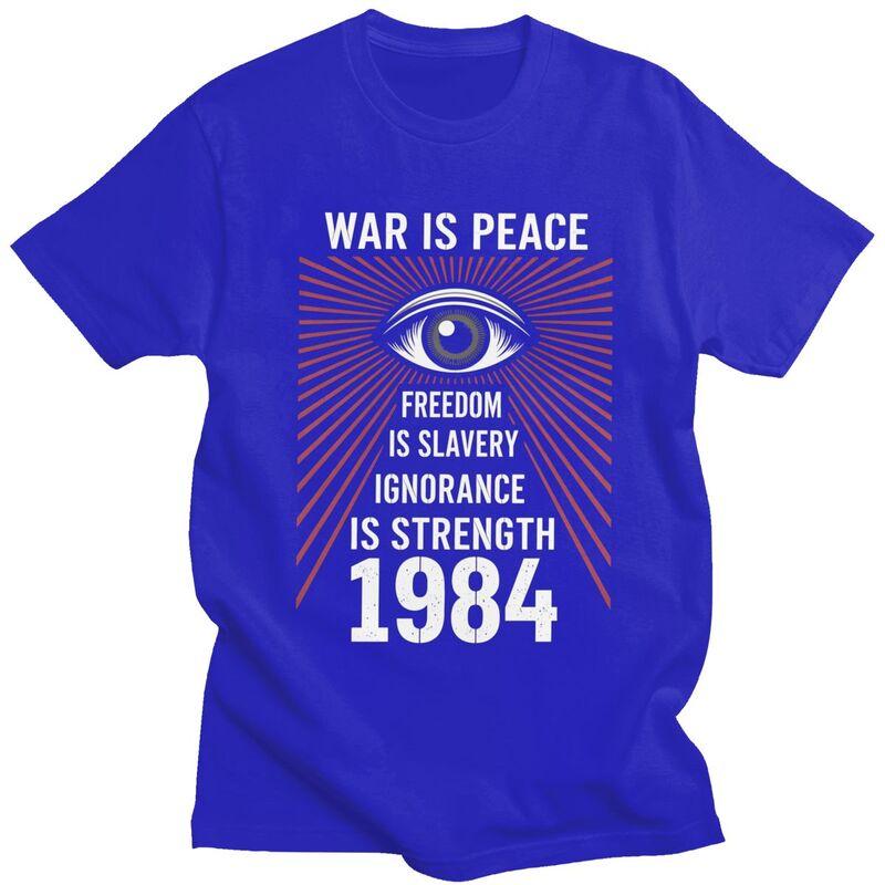 1984 George Orwell Big Brother T Shirt for Unisex 100 Cotton Tshirt Casual Short Sleeve Tee Shirt Slim Fit Clothing Gift