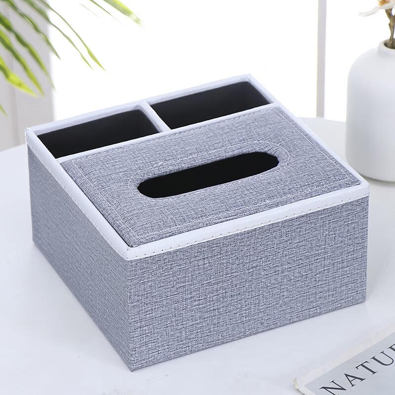 Molona Leather Tissue Box with Storage