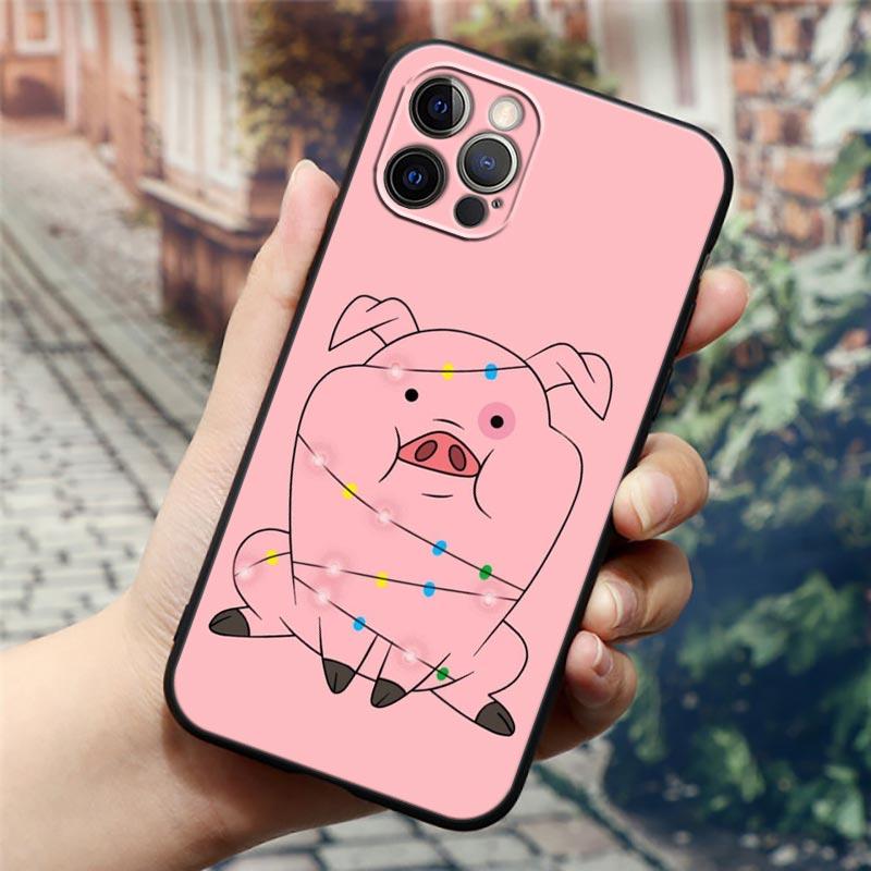 Cute Funny Gravity Falls Waddles Cartoon Phone Case For Apple iPhone 14 13 12 11 Pro Max 8 7 SE 2020 2022 XR XS Mini Plus Cover