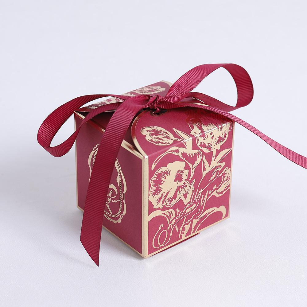 5/10Pcs Paper Candy Bow Gift Box for Wedding Marriage Decoration Bride Party Supplies DIY Table Ornament Accessory