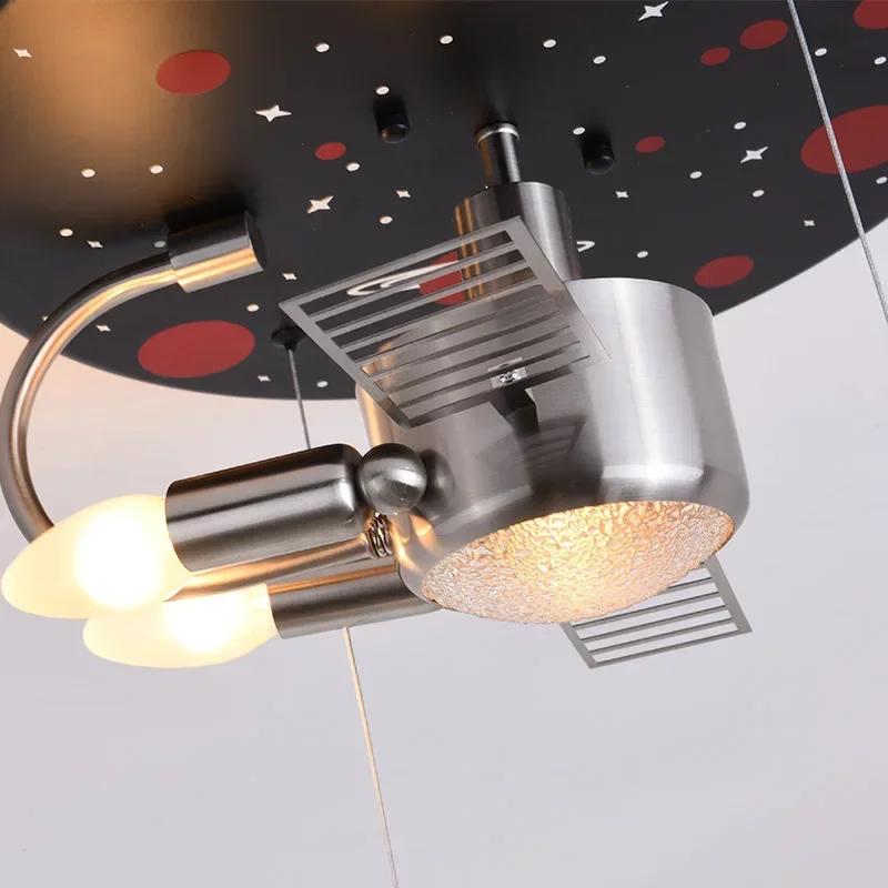 Children's room lamp spaceship boy bedroom light cartoon creative ceiling lamp