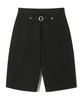 BASEMOMENT Cinch Back Curved Bermuda Shorts Black