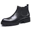 New Boots Men's Winter Casual Leather Boots Heightening Fashion Men's Boots Leather Short Boots Tide