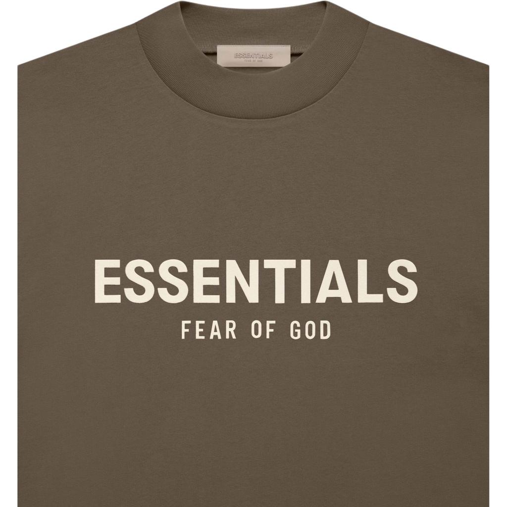 Fear Of God Essentials FW22 Tee Dress Wood Logo Print Women Dresses Wood-Brown FOG-FW22-396
