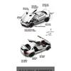 Simulation 1/32 Benz SLR McLaren 722S Linkage Sports Car Alloy Toy Car Model Sound and Light Pull Back Diecast Toy Vehicle Gift