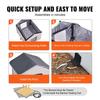 Heated Cat House Foldable Kitty Shelter with Heated Pad Gray Middle