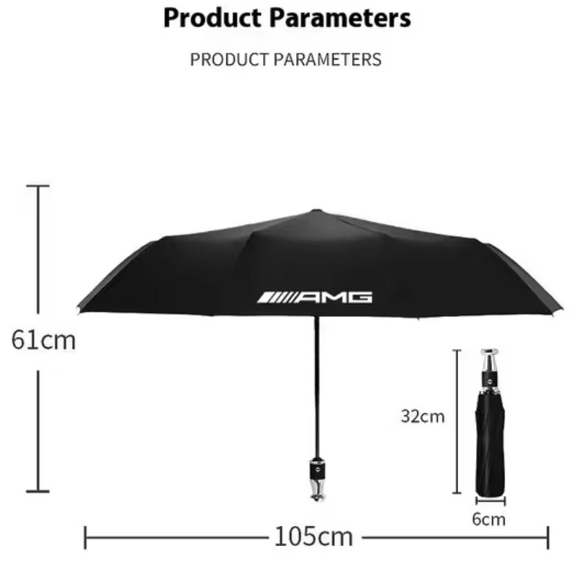 AMG Badge Car Automatic Folding Windproof Sunshade Umbrella Sticker For Mercedes Benz AMG A B C E G CLA GLA W211 W214 W205 W203