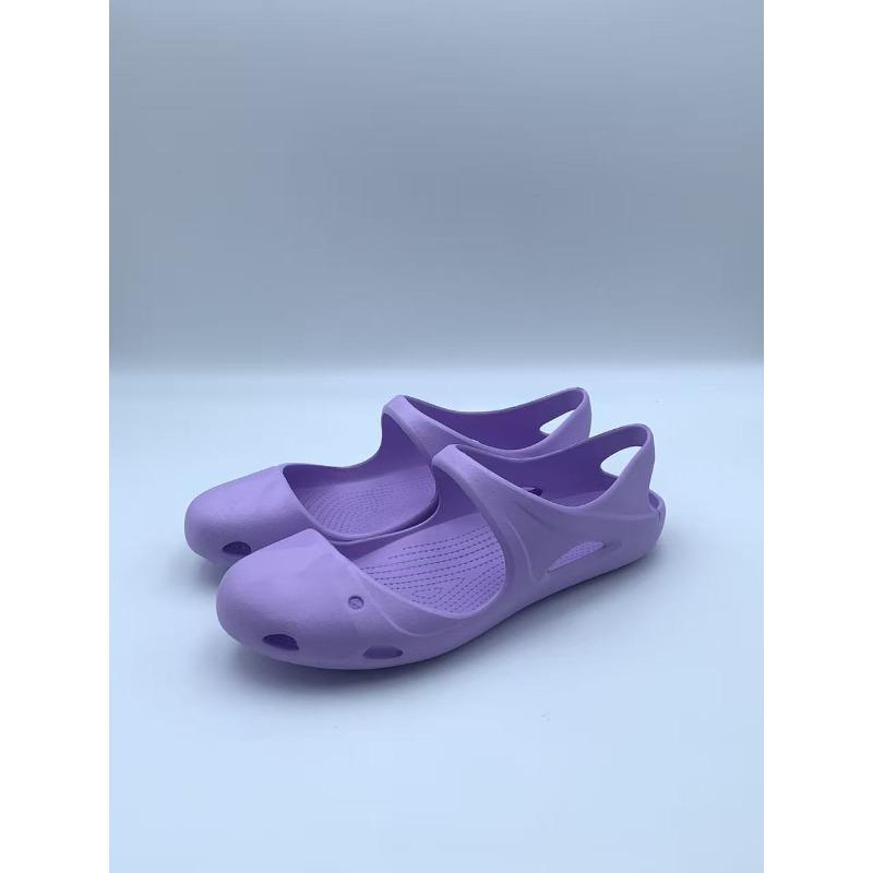 

Spot unmarked EVA slippers beach yoga sandals women s home light and breathable thick bottom stepping on shit feeling outside casual wear W9 світло-фіолетового кольору