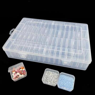 64-Grid Large Capacity Storage Box for Desktop Organization - Perfect for Beads, Nail Art, and Crafts.