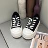 2025 Spring New Thick-soled Heightening Little White Shoes Women's Fashion Niche Design Bread Shoes Breathable Casual Sports Board Shoes