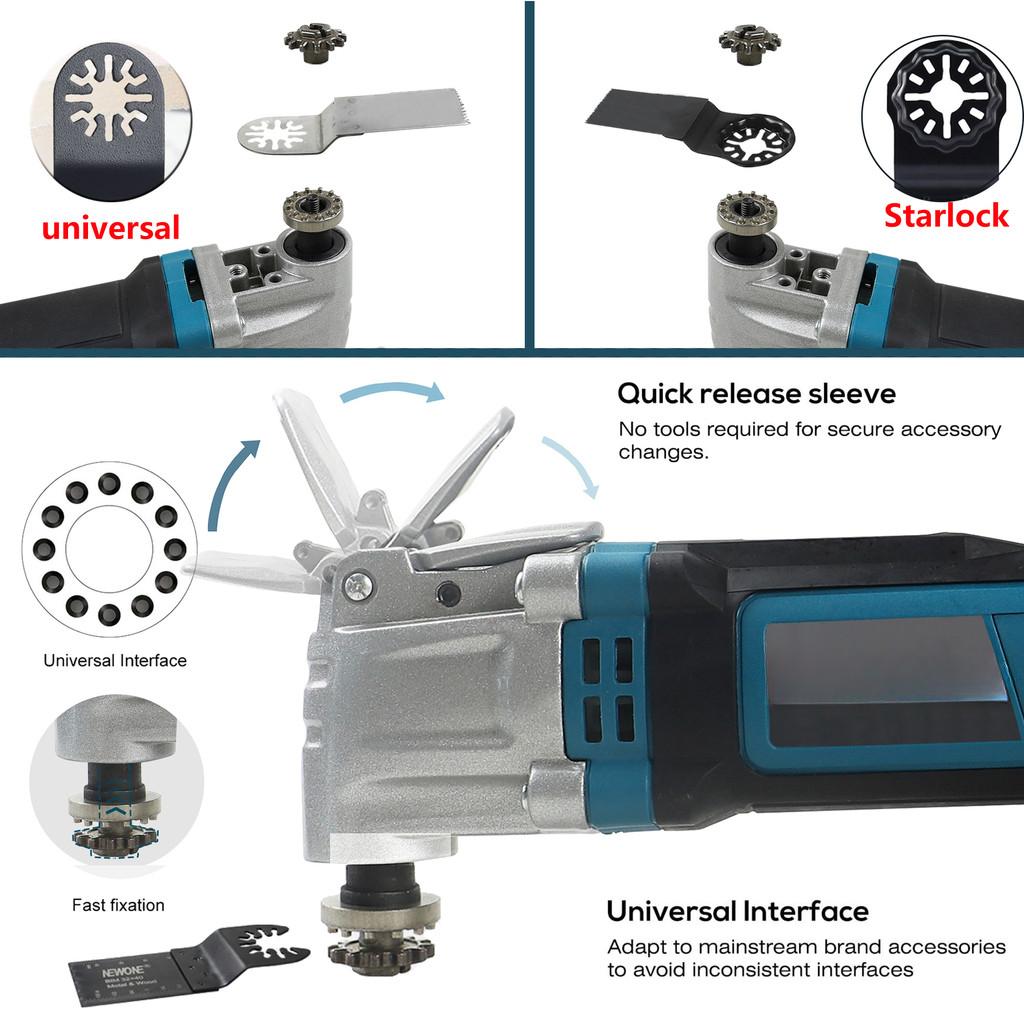 600W Portable Multifunctional Electric Trimmer Saw DIY Home Improvement Tool Renovator Quick Release Oscillating Tool