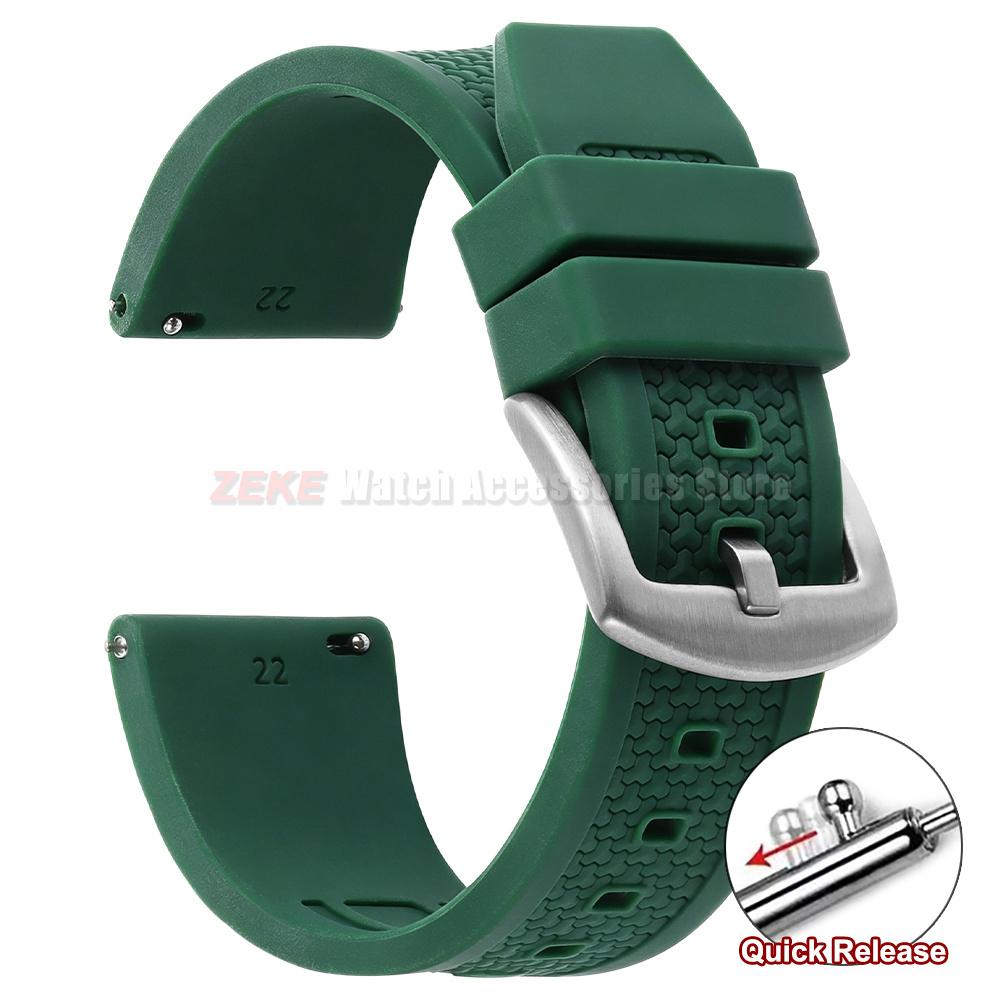 20/22/24mm for Rolex Rubber Strap for Omega Universal Men Silicone Watch Band for Seiko Quick Release Sport Waterproof Wristband