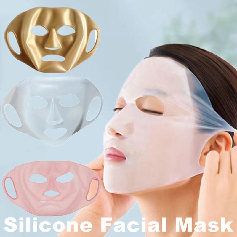 Silicone Mask Face Women Skin Care Tool Hanging Ear Face Mask Gel Sheet Reusable