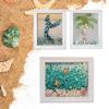 Sea Glass Art Kits Sea Glass Art & Craft Kit DIY Sea Themed Photo Frame Creative Resin Beach Art Kit for Home Office