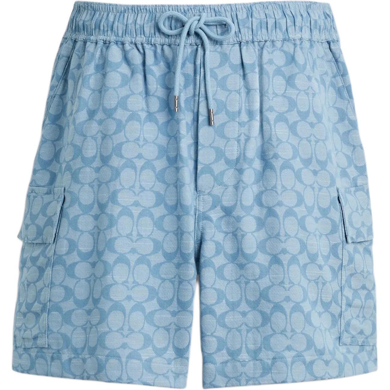 

Coach Ss25 Drawstring Classic Logo Outdoor Casual Shorts Men shorts Light-Blue CAX41-LBL XL