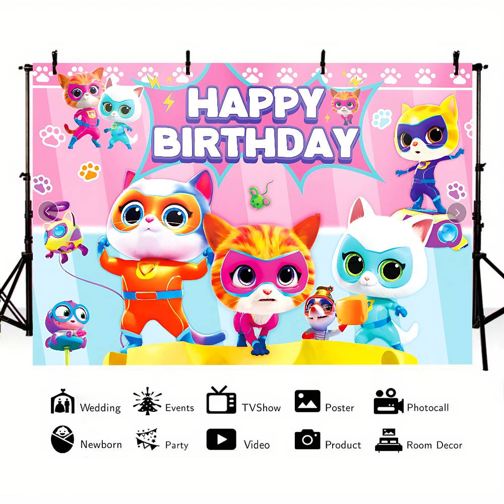 SuperKitties Background Photography Castle Wizard Platform First Night Street Birthday Party Decoration Gifts Props Poster