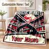 Arctic Monkeys Custom Name Flannel Throw Blanket Soft Warm for Sofa Bed Indoor Home Use