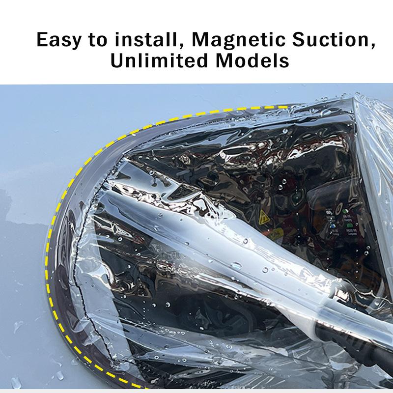 Regensichere Schutzkappe für EV-Ladeanschluss, Magnetische Abdeckung für Elektroauto-Ladestecker, Wasserdicht und Langlebig für den Außenbereich, Transparent