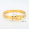 Professional Classic Belt Stainless Steel Bracelet English Belt Buckle Bangle Couple Bracelet 4 Colors Jewelry