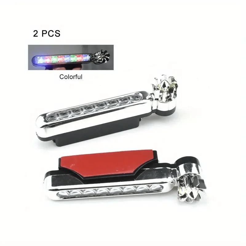 1/2 pcs Wind Powered Car LED 8 LED DRL Daylight Running Light Auxiliary Lighting Rotation Fan Lamp Automobile Day Time Headlight