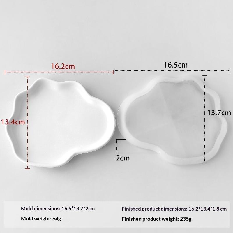 Silicone Mold for Flower Tray Cloud Coaster Irregular Shape Reusable Non-Stick DIY Resin Craft Mould for Home Decor Making