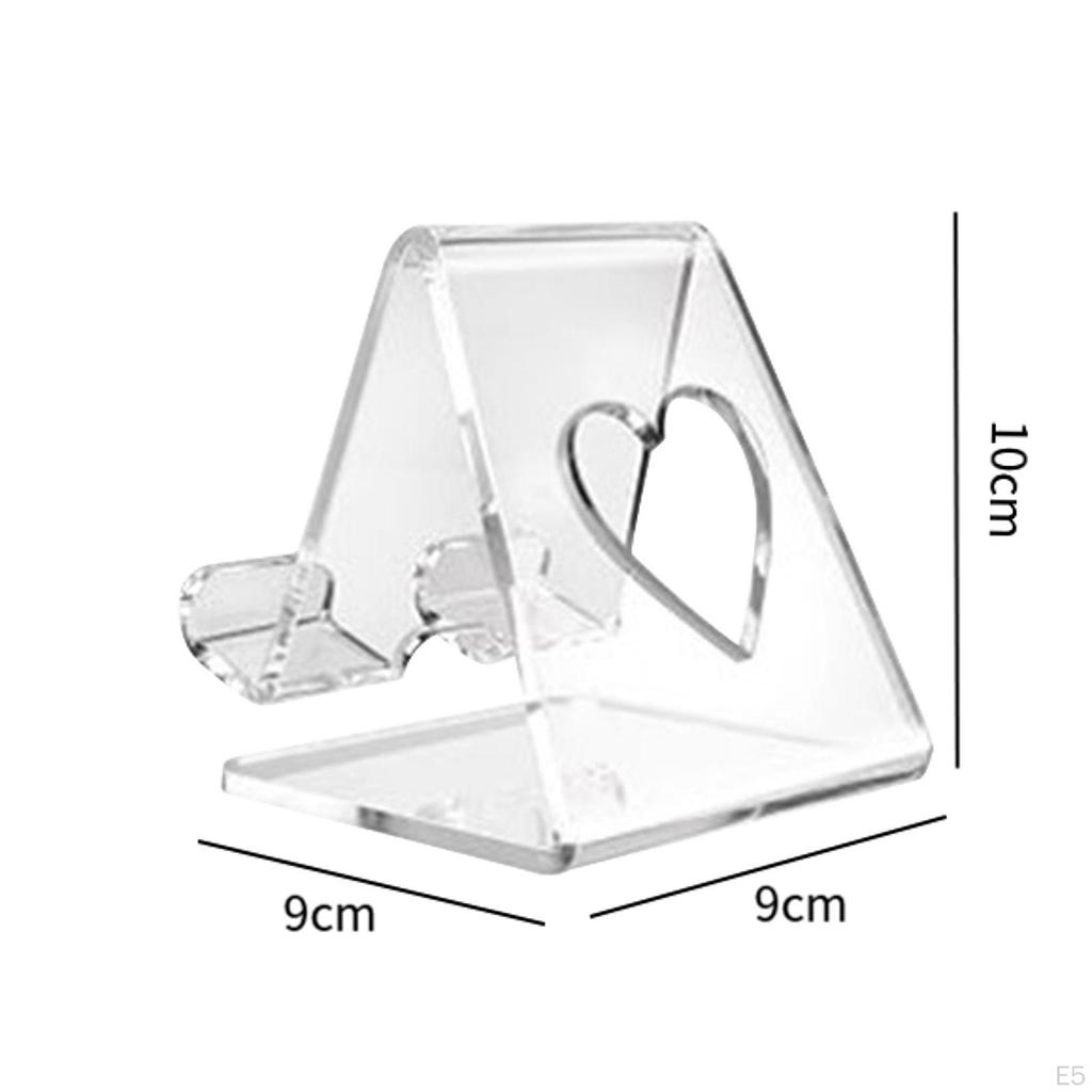 Soporte de exhibición de teléfono de acrílico transparente, soporte para teléfono celular, multiusos, estable, práctico y portátil.